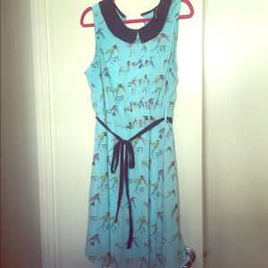 Vintage dress bird design