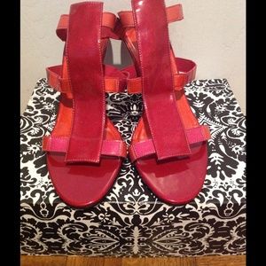 Colorblock strappy sandal