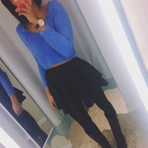 Baby Blue Fuzzy Crop