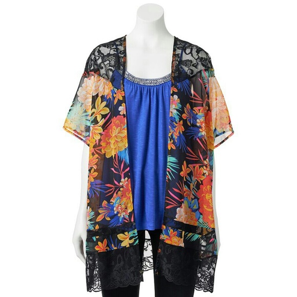 Kimono, colorful & flowing size xl