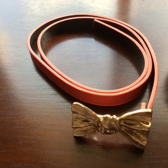 Coral Belt With Bow