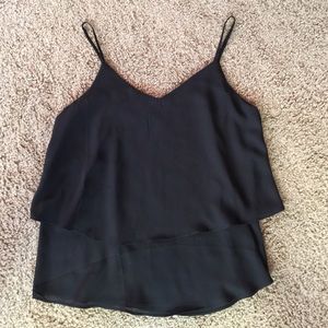 Black strappy tank top