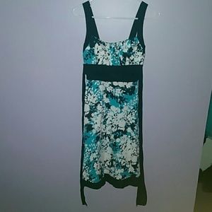 gorgeous dress with flowers & tie bow in back