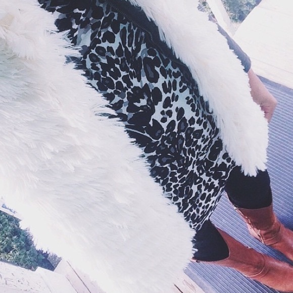 Fluffy White Vest
