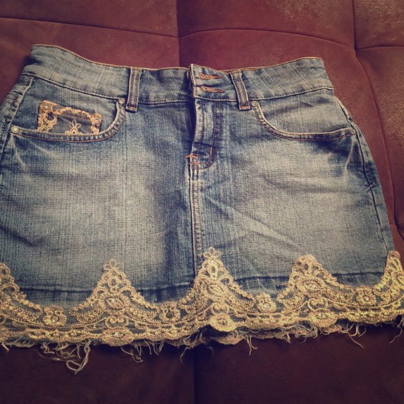 Very sexy denim skirt