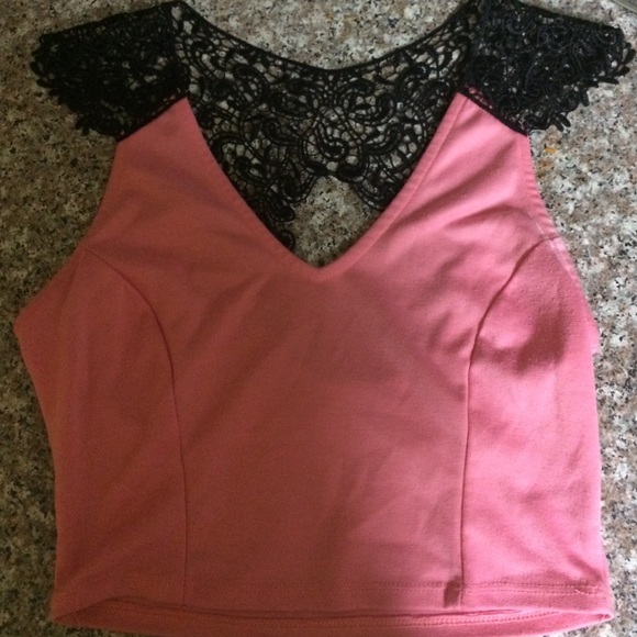 Hot pink crop top
