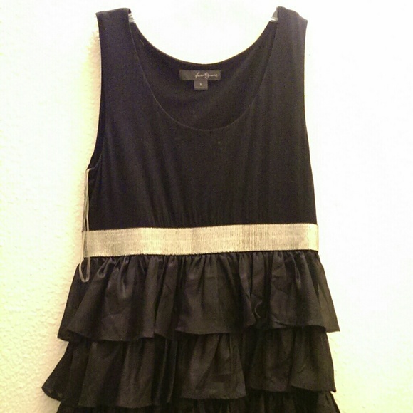 Forever 21 Black dress with gold attached belt