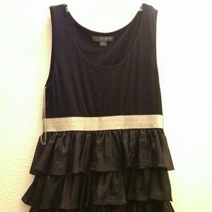 Forever 21 Black dress with gold attached belt