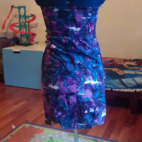 Kimchi blue Watercolor ribbon neck halter dress - Picture 2 of 4