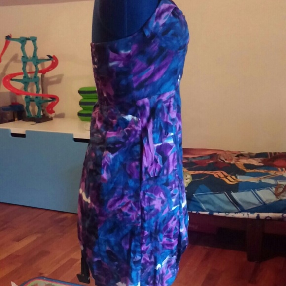 Kimchi blue Watercolor ribbon neck halter dress - Picture 3 of 4