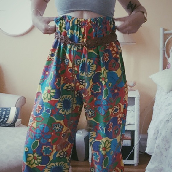 70's Floral Bell Bottoms