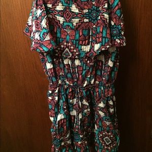 Aztec print romper