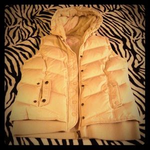 Cream down vest