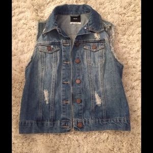 Urban Outfitters Sz S denim cut-off vest