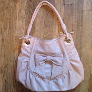 Pale Blush Pink Bow Purse