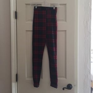 Topshop High-Rise Plaid Legging