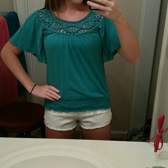 Teal shirt