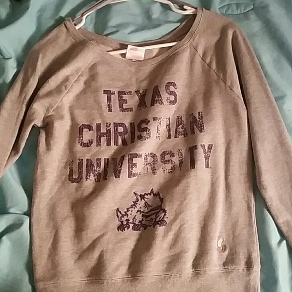Tcu long sleeve fleece shirt