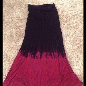 Planet Blue Blue Life Tie Dye Maxi Skirt XS NWT
