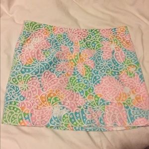 Lilly Pulitzer Lace Overlay Mini Skirt