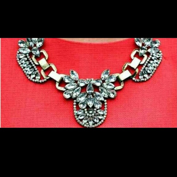 Gold and jeweled statement necklace