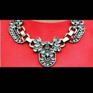 Gold and jeweled statement necklace