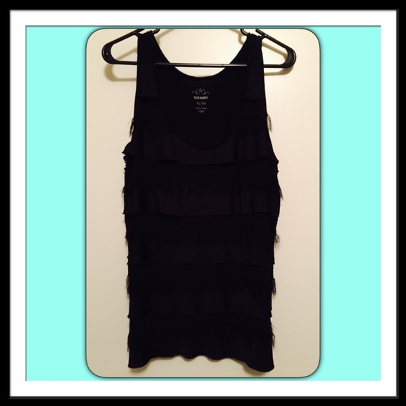 Black Ruffle Tank