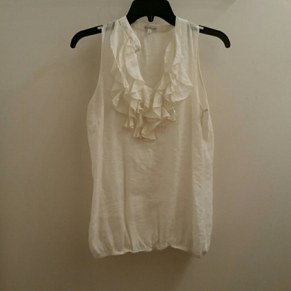 Ivory ruffled top
