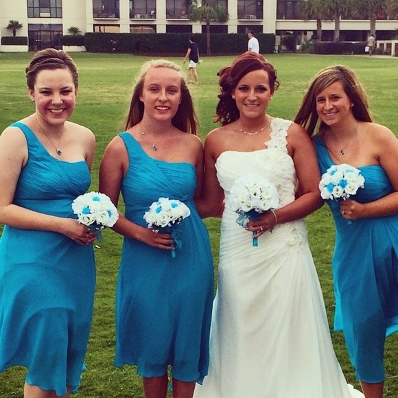 Blue bridesmaid dress