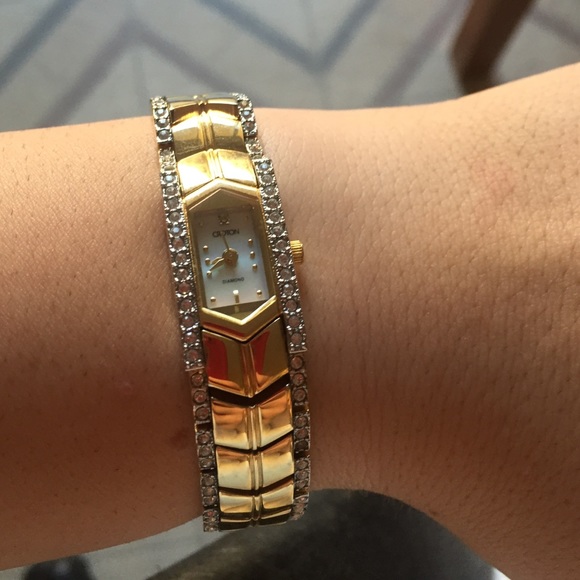 Croton Gold Square Faced Watch