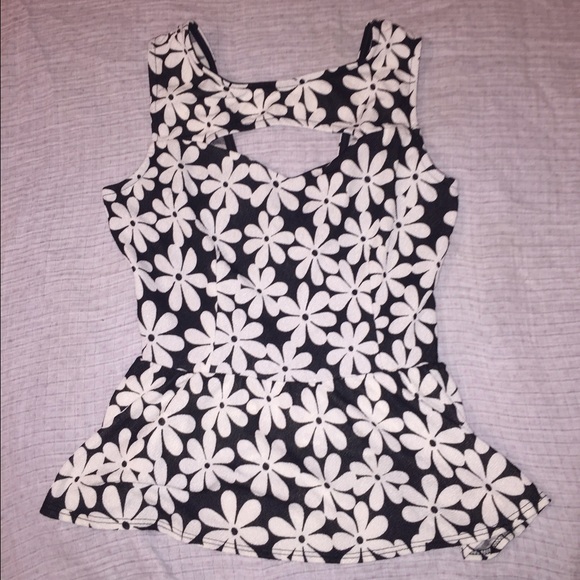 Flower peplum top