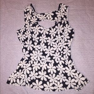 Flower peplum top