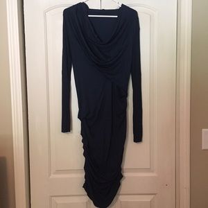 Gap navy long sleeved fitted pencil dress