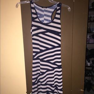 Blue striped maxi dress