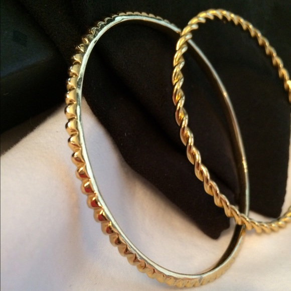 JCrew Gold Bangles - Picture 2 of 2