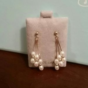 14k gold pearl earrings