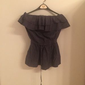 Denim romper