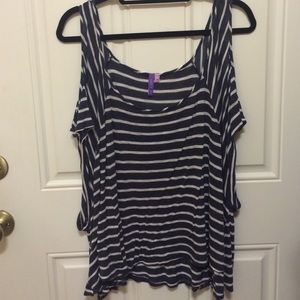 Emma & Sam Blue & White striped shirt