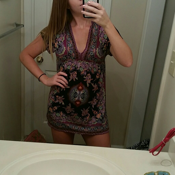 Low V neck dress