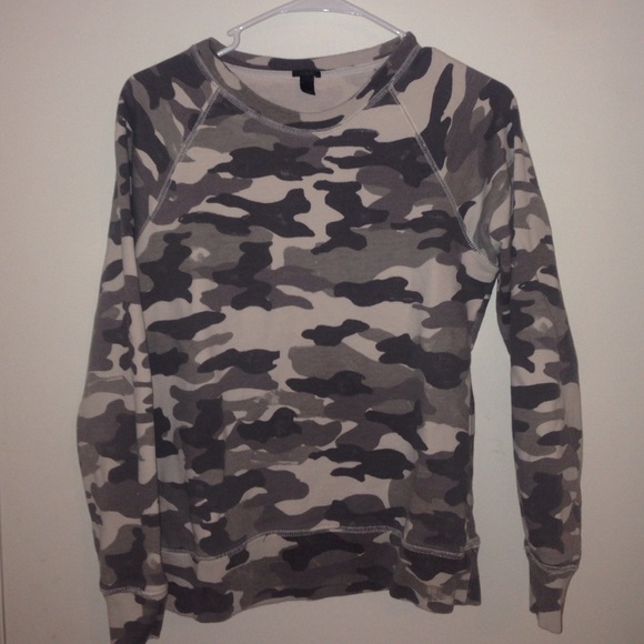 J Crew Camo Sweatshirt