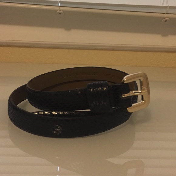 Navy textured belt