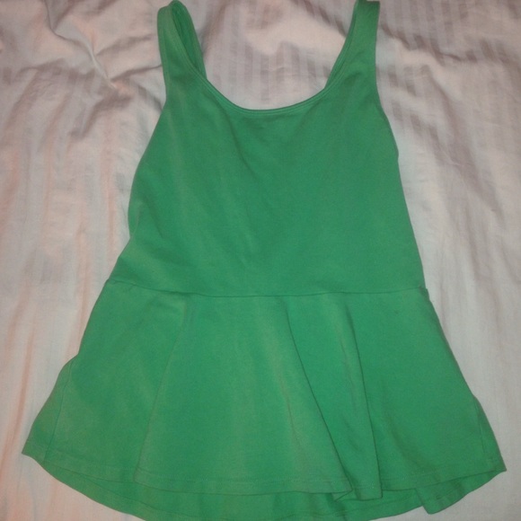 Mint green peplum tank - Picture 1 of 2