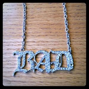 BAD silver necklace