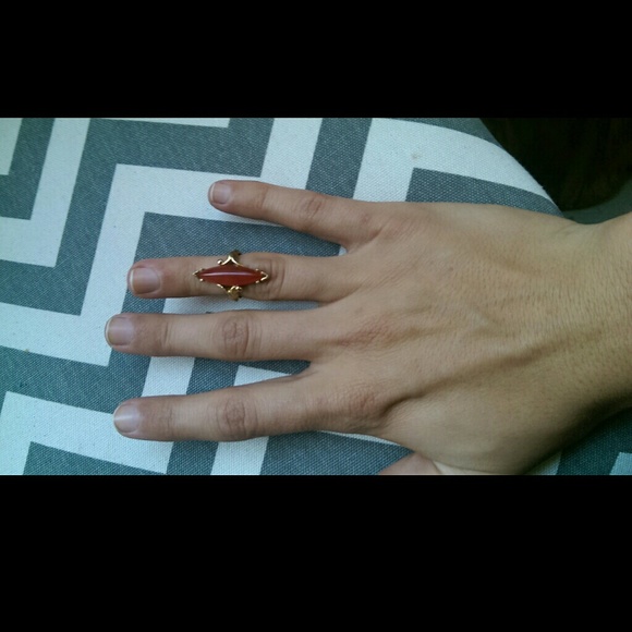 Amber midi ring