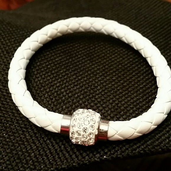 White braided bracelet