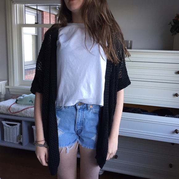 Brandy Melville fishnet cardigan