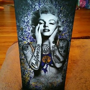 Marilyn Monroe art wooden framed poster