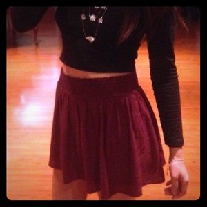 LA hearts burgundy skirt