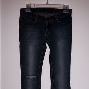AE Denim Bootcut Semi-Destroyed Jeans