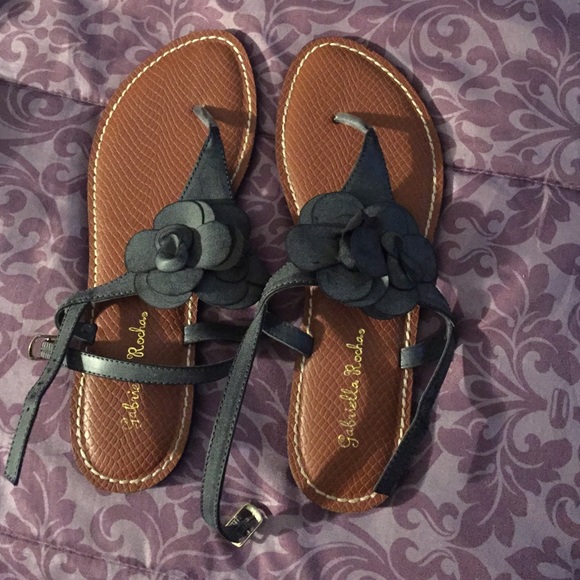 Grey sandals. Straps around ankle. BRAND NEW!!